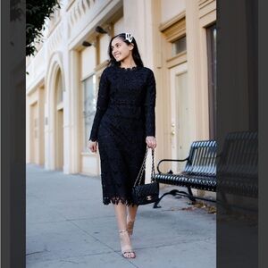 Elegant Black Lace Dress